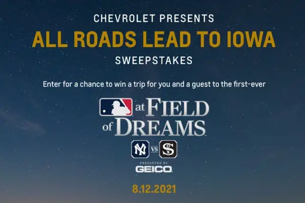 Chevrolet MLB Field of Dreams Game 2021 Sweepstakes