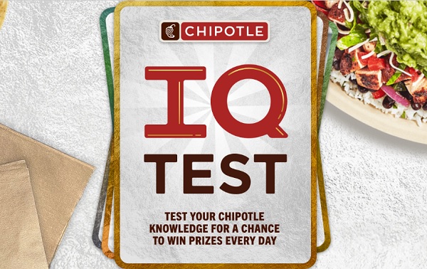 Chipotle IQ Sweepstakes 2025 on Chipotleiq.com