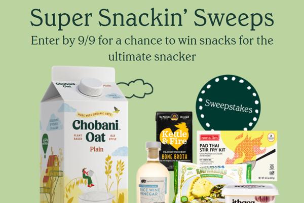 Chobani Super Snackin’ Sweepstakes