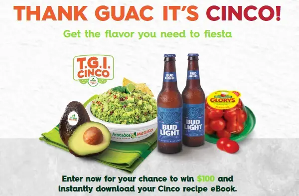 Avocados From Mexico Cinco Sweepstakes (100 Winners)