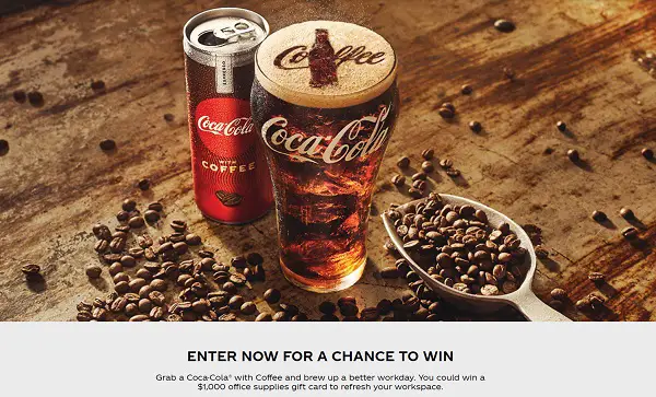 Coca Cola Try Giving Your Coffee A Break Sweepstakes: Win $1000 Free Gift Cards