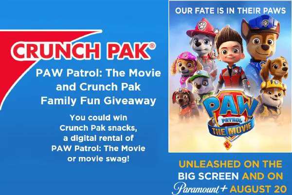 THE CRUNCH PAK X PAW PATROL MOVIE SWEEPSTAKES