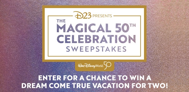 Walt Disney World Resort 50th Anniversary Sweepstakes