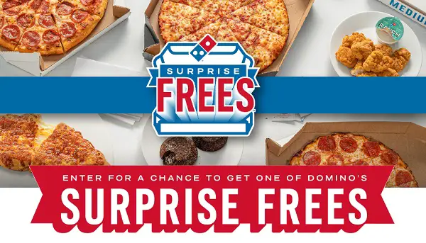 Domino’s Surprise Frees Giveaway: Win $50,000,000 in Prizes!