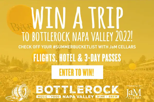 JaM Cellars: Win A Trip To BottleRock Napa Valley 2022