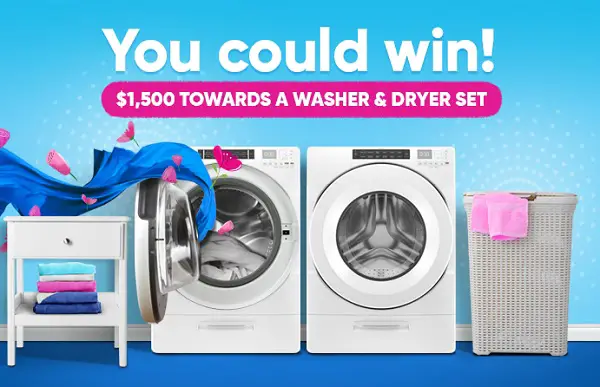 Free Washer and Dryer Giveaway 2021