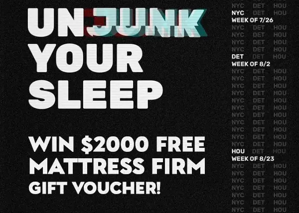 Win $2000 Mattress Firm Vouchers for Free