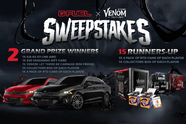 GFUEL x Venom: Let There Be Carnage Sweepstakes
