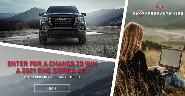 GMC Work from Anywhere Sweepstakes: Win Car