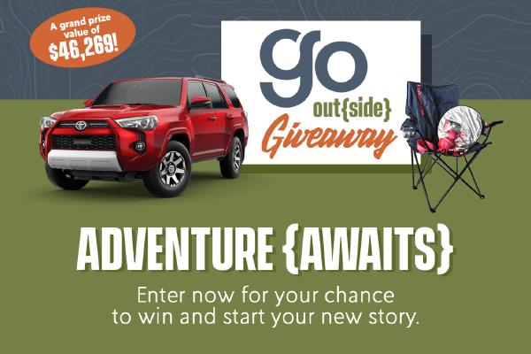 Go Outside Sweepstakes: Win 2021 Toyota 4Runner & More for Outdoor Camping