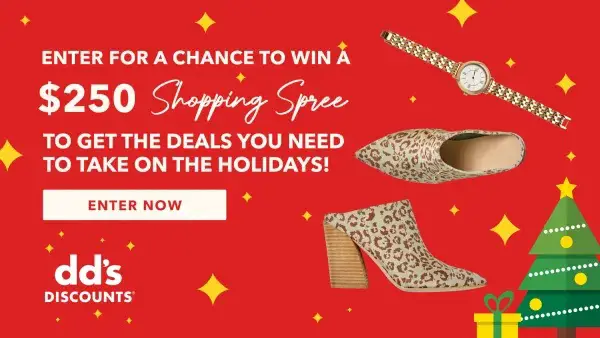 DD’s Discounts Holiday Sweepstakes 2023: Win $250 Shopping Spree (11 Winners)