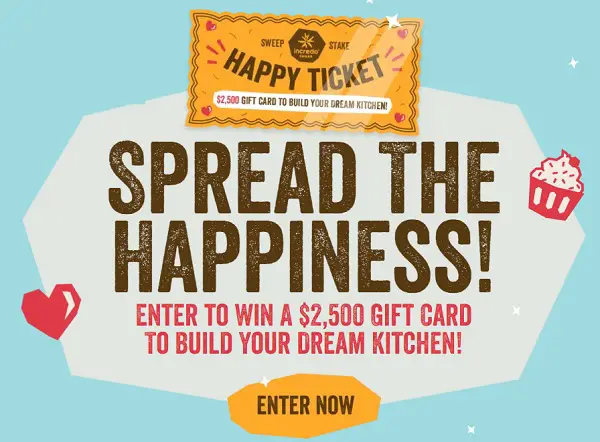 Incredo Spread the Happiness Sweepstakes (101 Winners)