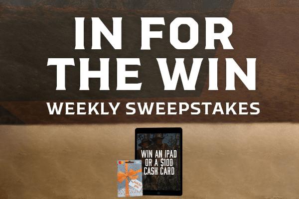 In For The Win Weekly Sweepstakes: Win iPad or $100 Cash