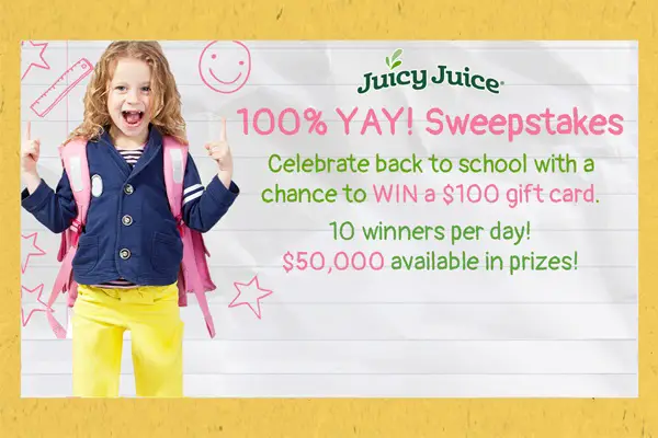 Juicy Juice $100 Free Gift Card Giveaway (500 Winners)