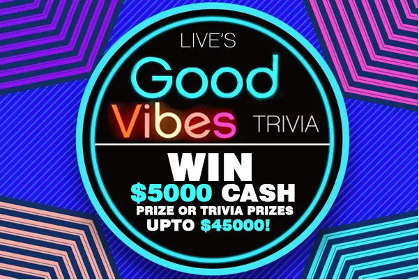 Live With Kelly and Ryan Good Vibes Trivia Sweepstakes: Win $5000 Free Cash (30+ Prizes)
