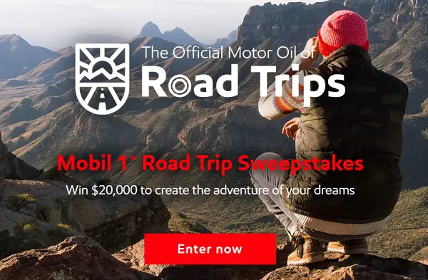 Mobil 1 Road Trip Sweepstakes 2022