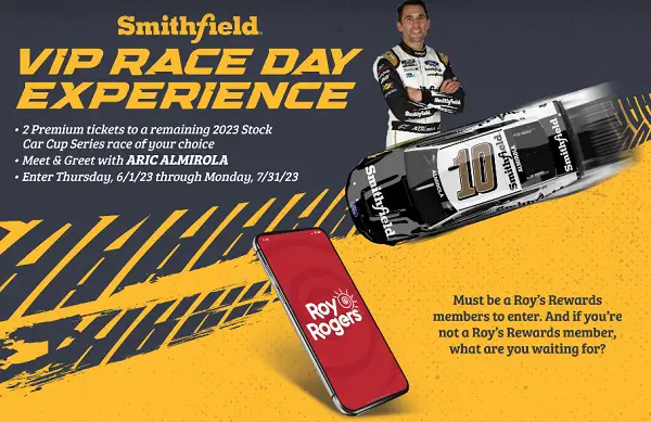 Smithfield Race Day Experience Sweepstakes 2023: Win Cup Race Tickets & Merchandise!