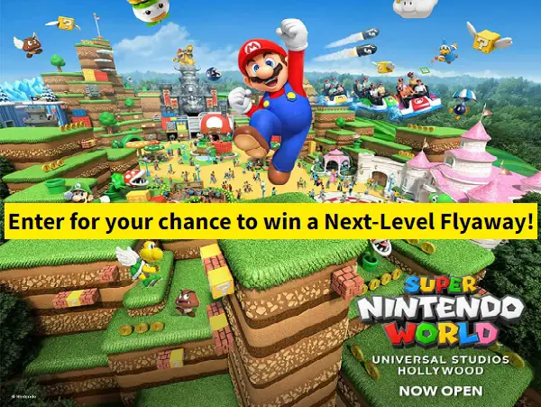 Spirit Flyaway Super Nintendo World Universal Studios Hollywood Trip Giveaway