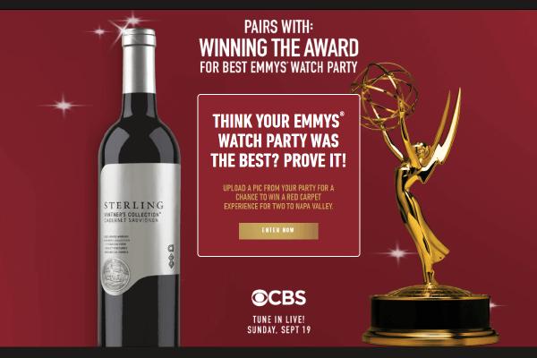 Sterling Vineyards: Emmys Awards Watch Party Sweepstakes
