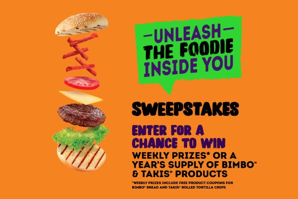 Bimbo + Takis: Unleash the Foodie Inside You Sweepstakes