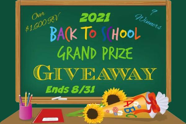 Win $1600 back-to-school Rewards