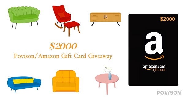 Win $2000 Worth Povison or Amazon Gift Card Giveaway