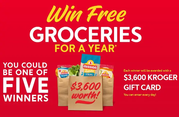 Win Free Groceries For a Year Giveaway (5 Winners)