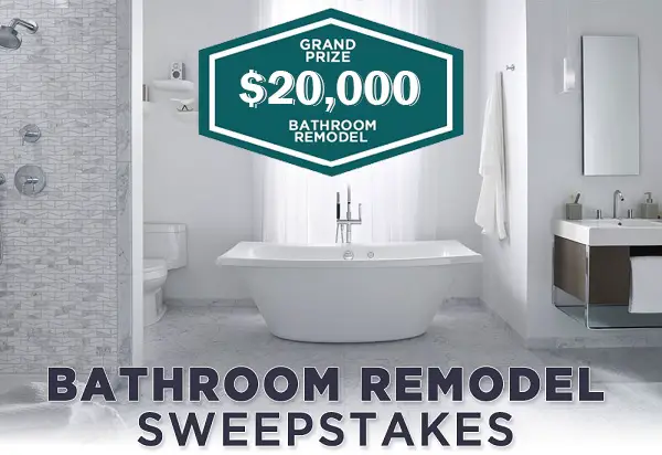 Kohler Free Bathroom Makeover Sweepstakes 2021