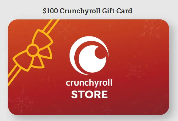$100 Crunchyroll Gift Card Giveaway