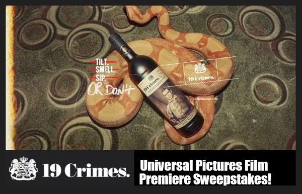 19 Crimes Rewards Universal Pictures Film Premiere Giveaway: Win a Trip to Los Angeles