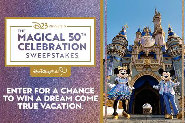 The Walt Disney World Resort 50th Celebration Sweepstakes