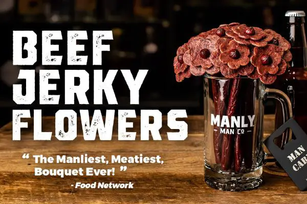 Beef Jerky Flowers Manly Man Giveaway