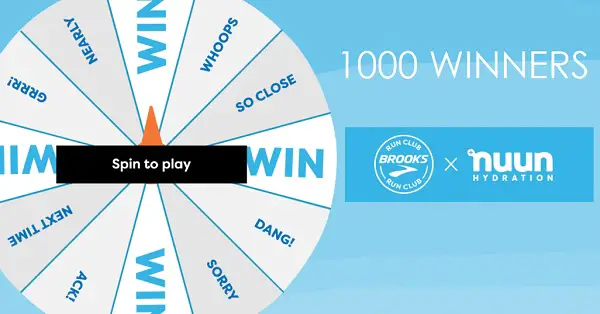 Brooks Run Club Instant Win Game (1000 Prizes)