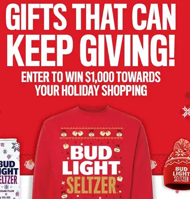 Bud Light Ugly Sweater Gifting Sweepstakes 2021