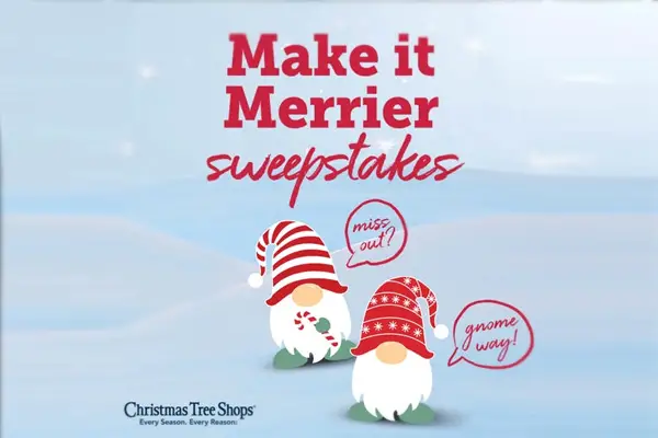 Christmas tree Shops Sweepstakes: Win a $250 Christmas decoration Gift card