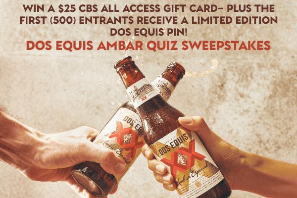 Dos Equis Ambar Quiz Sweepstakes