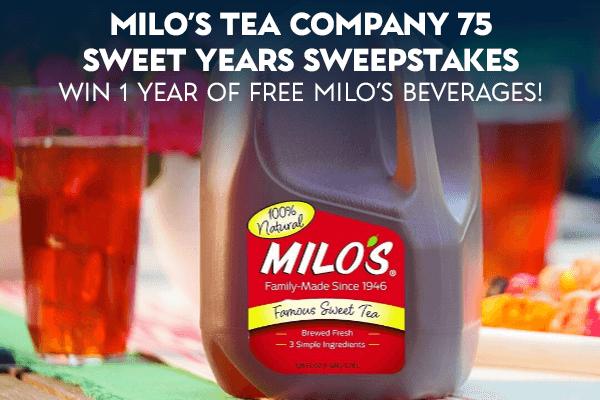 Milo’s Tea Company 75 Sweet Years Sweepstakes