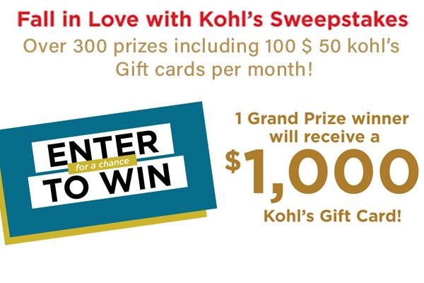 Fall in Love with Kohl’s Sweepstakes