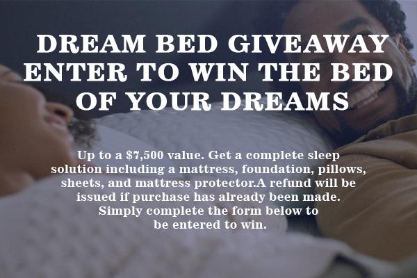 Win Dream Bed Prize Pack from Sleep Outfitters!