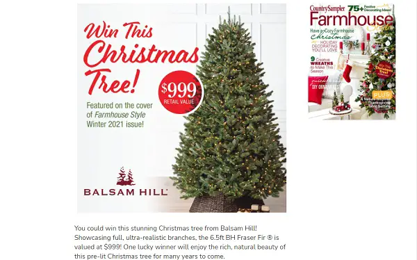 Free Christmas Tree Giveaway 2021