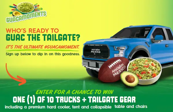 Avocados From Mexico Guac the Tailgate Sweepstakes (10 Winners)