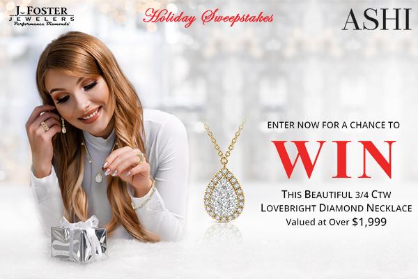 Ashi Holiday Sweepstakes: Win Lovebright Diamond Necklace of $1,900
