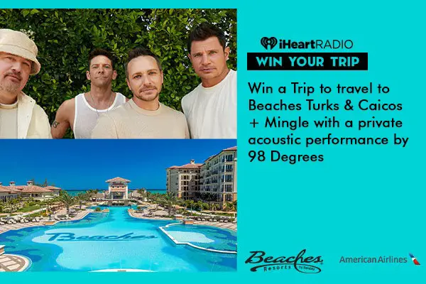 iHeartRadio Ultimate Tropical Getaway Sweepstakes: Win a Trip to Beaches Turks & Caicos (10 Winners)