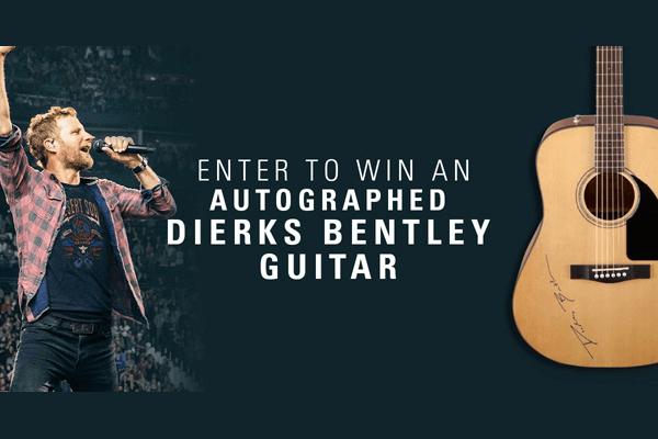 The Kingsize Dierks Bentley Autographed Guitar Giveaway
