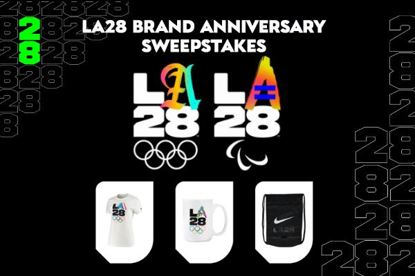 LA28 Brand Anniversary Sweepstakes: Win a Summer Olympics merchandise kit & 15 Instant prizes