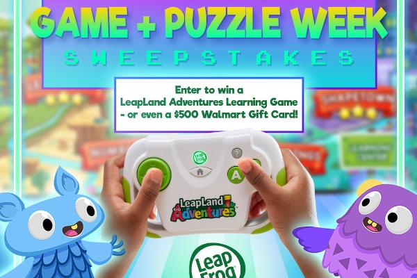 LeapFrog Game and Puzzle Week Sweepstakes 2021