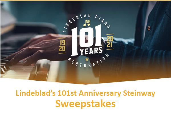 101st Anniversary Sweepstakes: Win Steinway Piano + $10,000 Cash