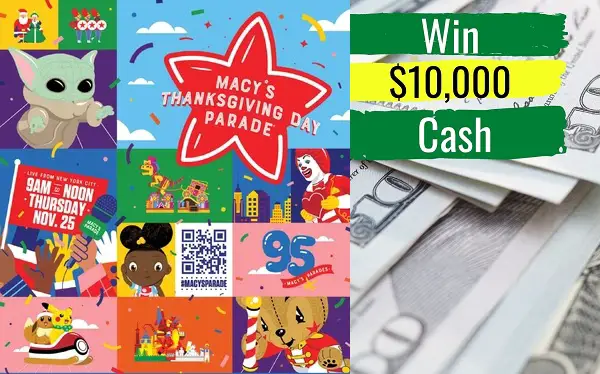 Macy’s Thanksgiving Day Parade Sweepstakes: Win $10000 Cash