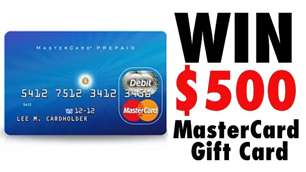 $500 MasterCard Gift Card Giveaway