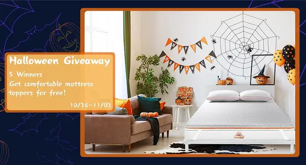 Maxzzz Halloween Giveaway 2021 - Win Premium Mattress Toppers & Pillows